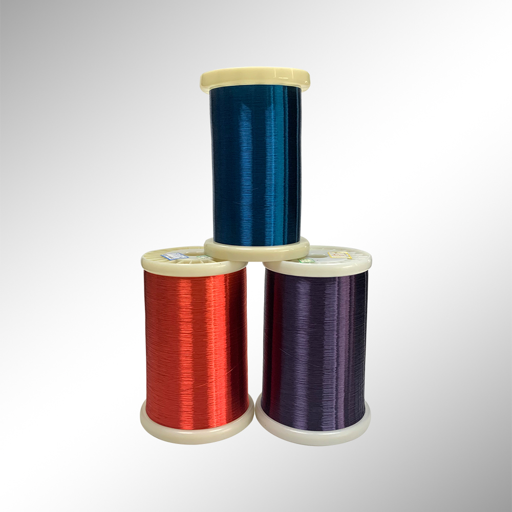 Colored self-bonding polyurethane enamelled round copper wire