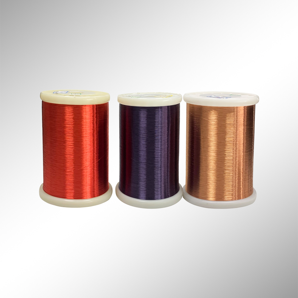 Colored solderable  polyurethane enamelled round copper wire